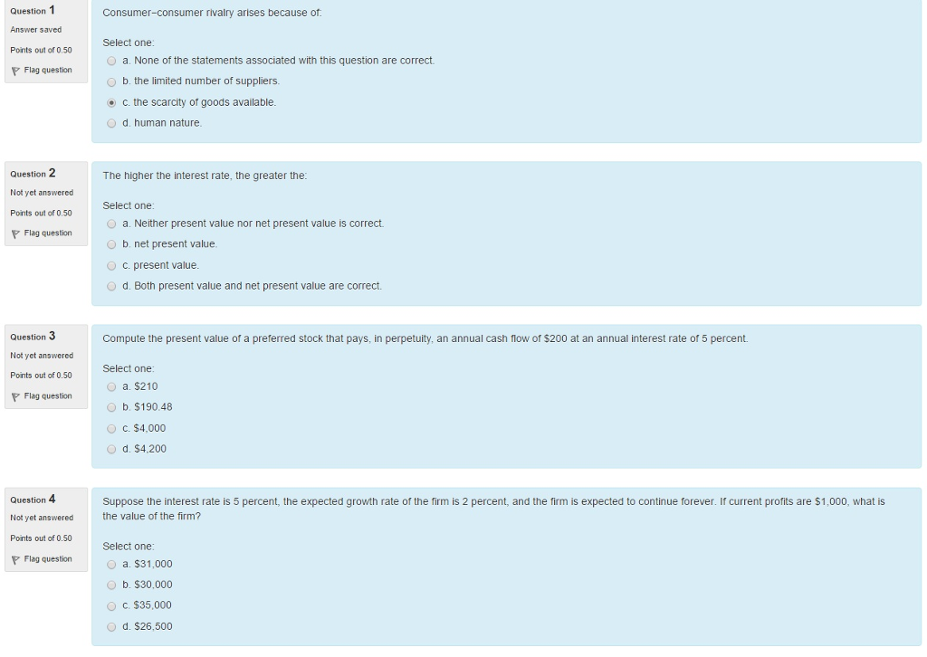Solved Consumer-consumer rivalry arises because of: Select | Chegg.com
