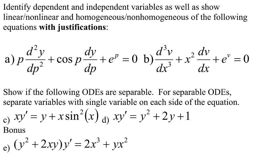 Solved Identify dependent and independent variables as well | Chegg.com