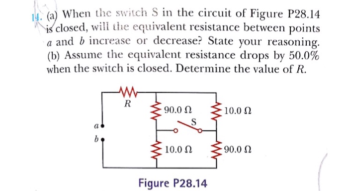 Solved (a) When The Switch S In The Circuit Of Figure P28.14 | Chegg.com