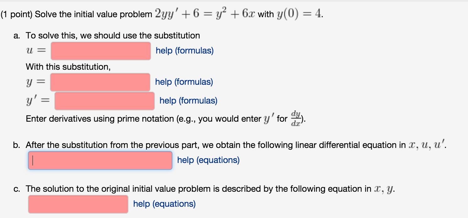 Solved solve the initial value problem 2yy 6 y2 6x chegg