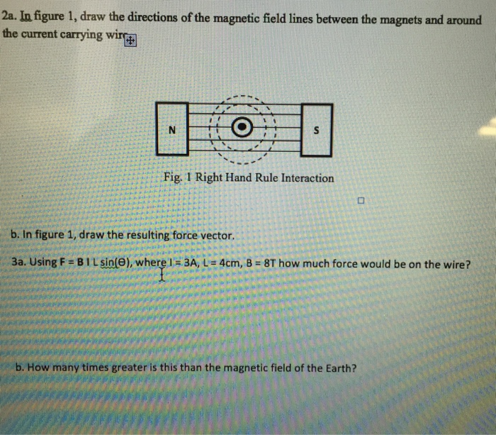 Solved In, figure 1, draw the directions of the magnetic | Chegg.com