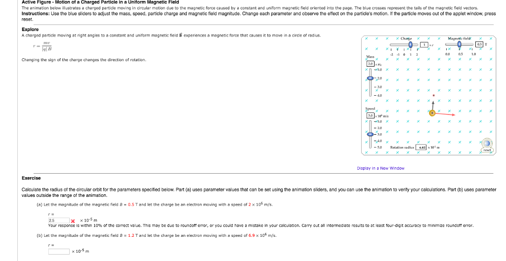 Solved Active Figure- Motion of a Charged Particle in a | Chegg.com