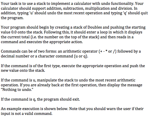 Solved It's a java code and should be like the example | Chegg.com