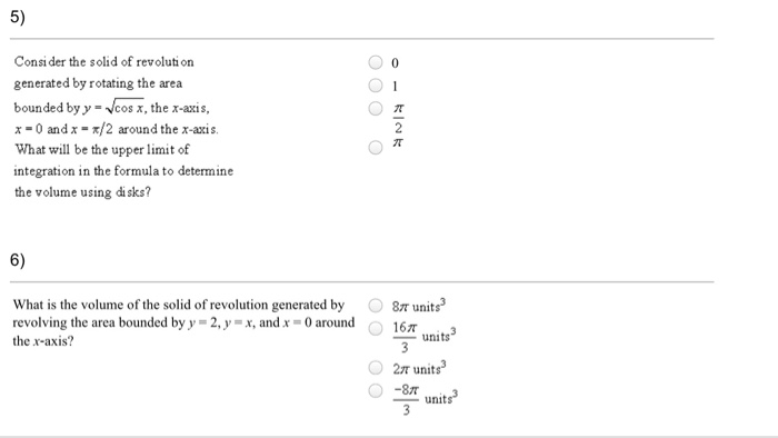 Solved Consider The Solid Of Revolution Generated By | Chegg.com