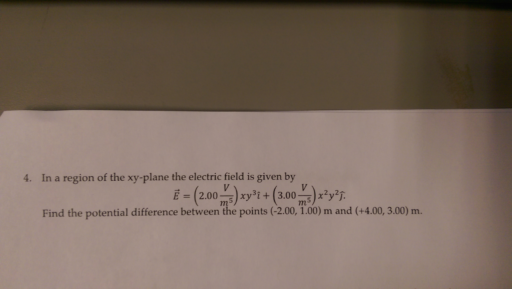 Solved In a region of the xy-plane the electric field is | Chegg.com