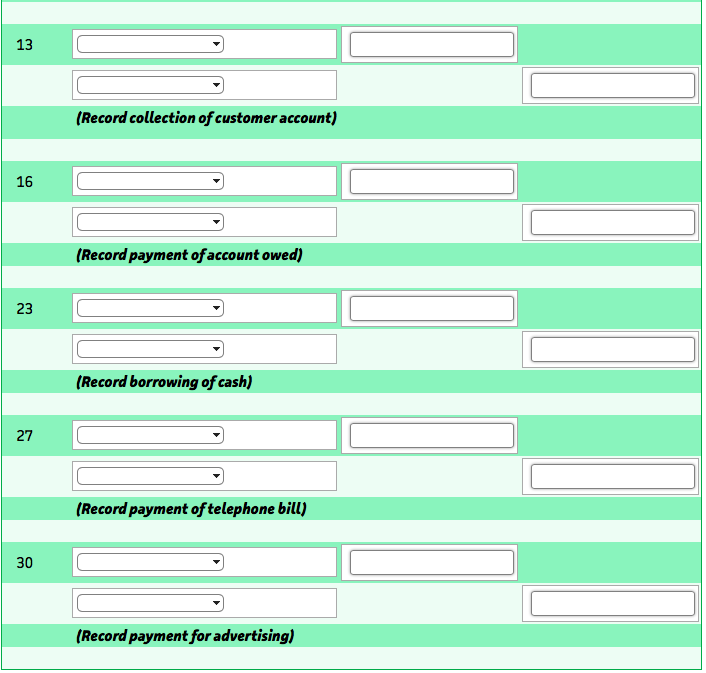 Journalizing Transactions Exercises Solved Exercise 2-41 (Algorithmic) Journalizing Transactions | Chegg.com