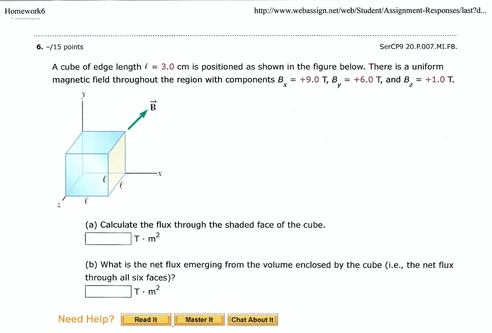 Solved: A Cube Of Edge Length L = 3.0 Cm Is Positioned As ... | Chegg.com