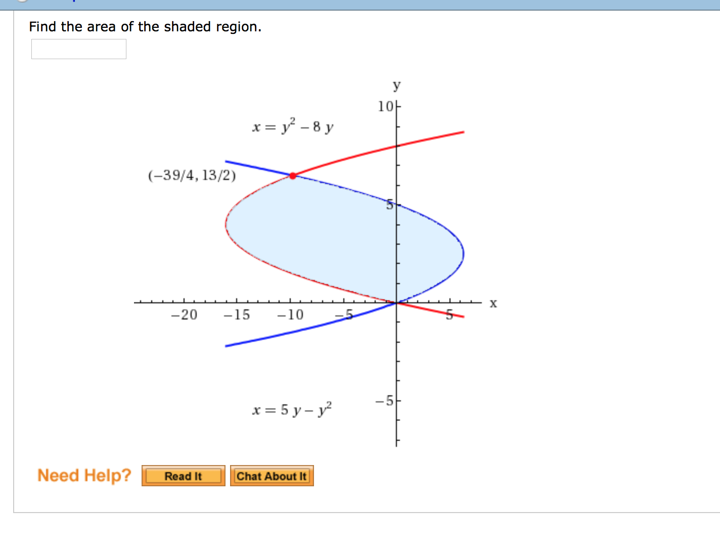 solved-find-the-area-of-the-shaded-region-chegg