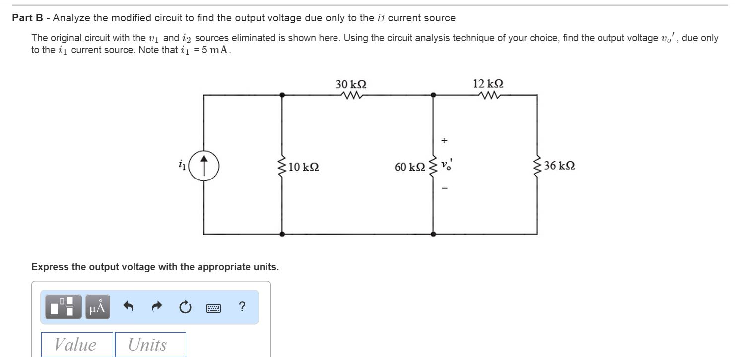 Solved Part B - Analyze The Modified Circuit To Find The | Chegg.com