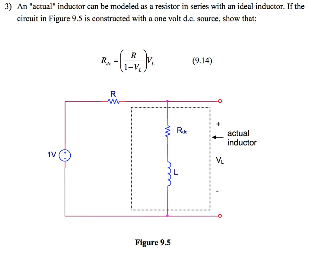 Solved An "actual" inductor can be modeled as a resistor in