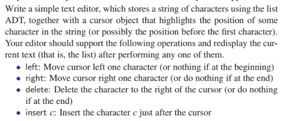 write-a-simple-text-editor-which-stores-a-string-of-chegg