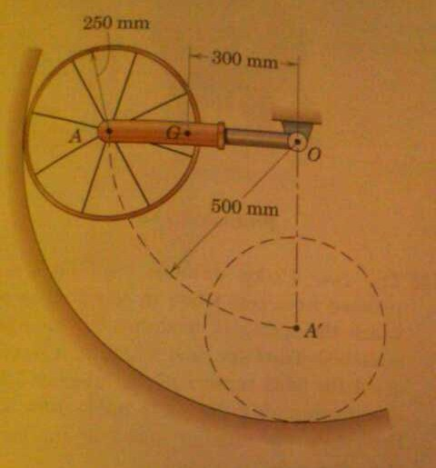 Solved The wheel consists of a 4-kg rim of 250-mm radius | Chegg.com