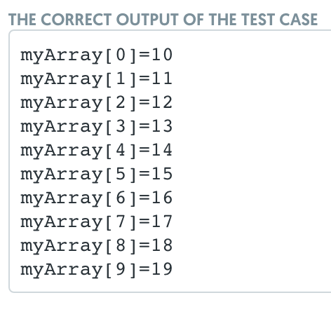 array assignment using