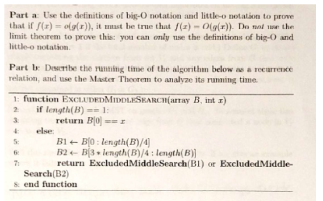 Solved Use the definitions of bog O notation and little o Chegg