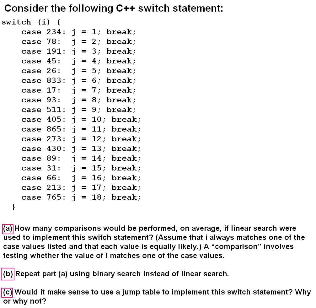 consider-the-following-c-switch-statement-switch-chegg