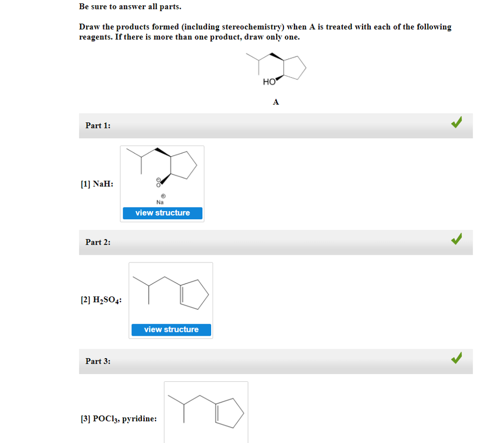 Solved Be Sure To Answer All Parts Draw The Products Formed 0870