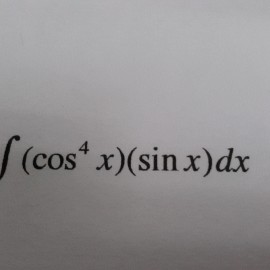 Solved integral (cos^4 x)(sin x)dx | Chegg.com