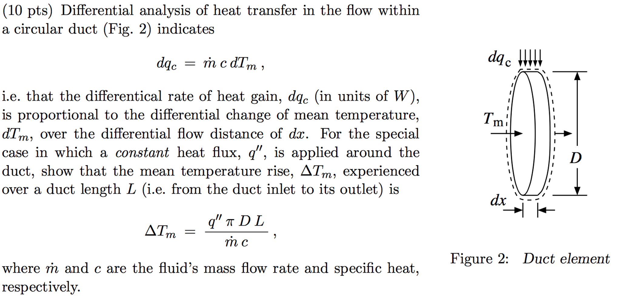 Solved Differential analysis of heat transfer in the flow