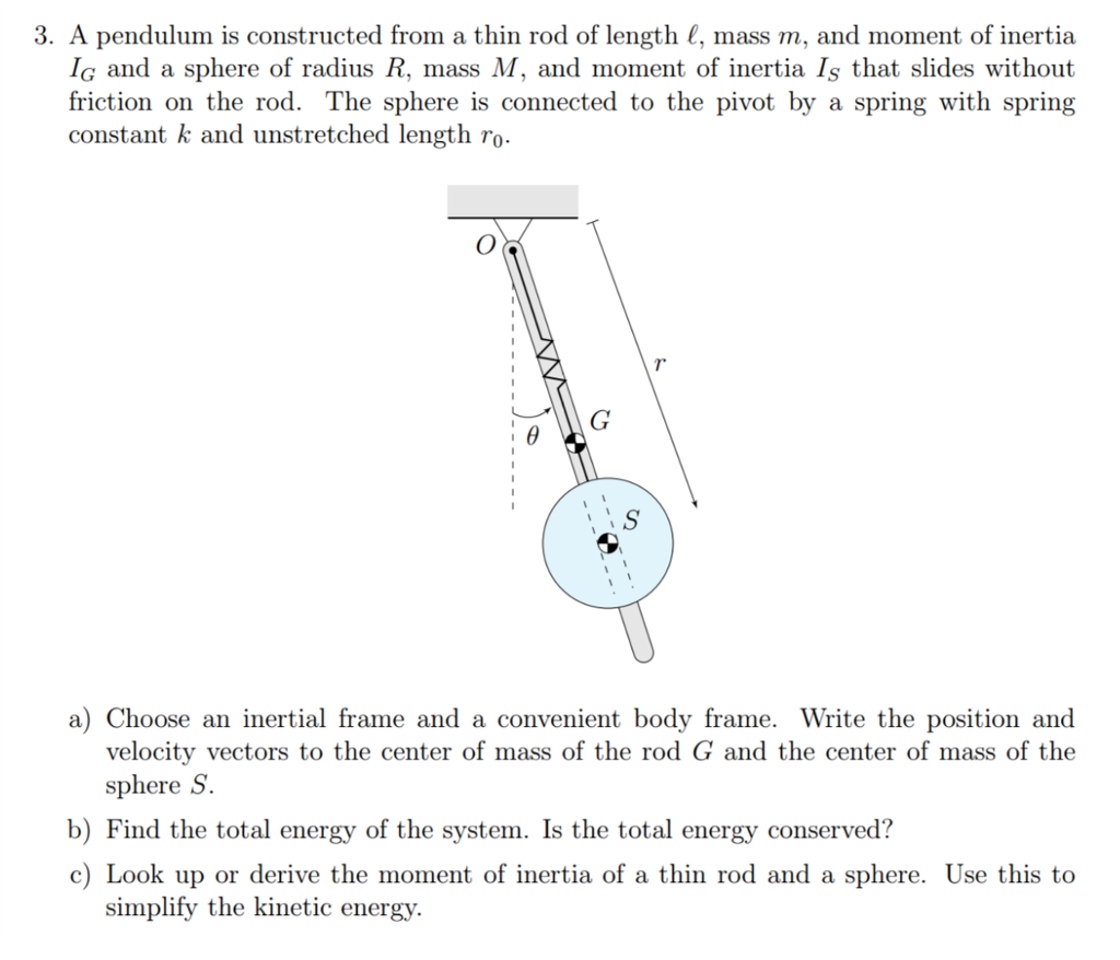 Solved A pendulum is constructed from a thin rod of length, | Chegg.com