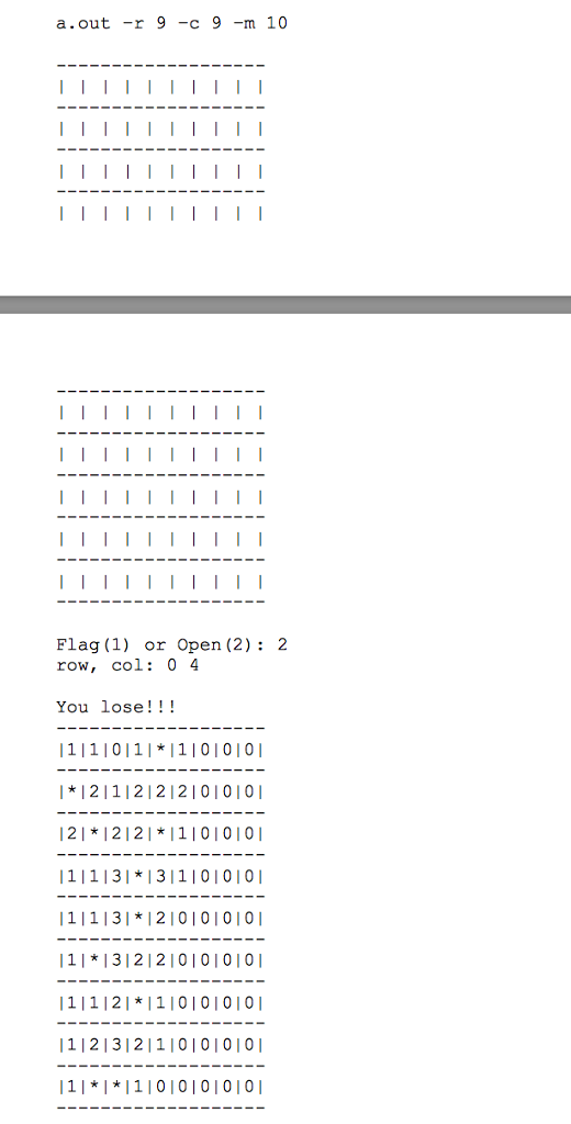 Solved Write a c++ program Minesweeper This game was | Chegg.com