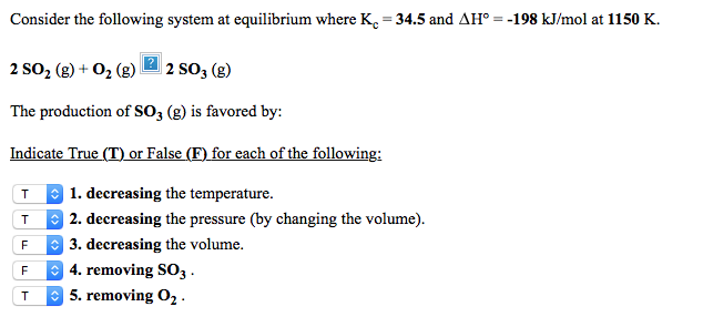 Solved The equilibrium constant, Kp, for the following | Chegg.com