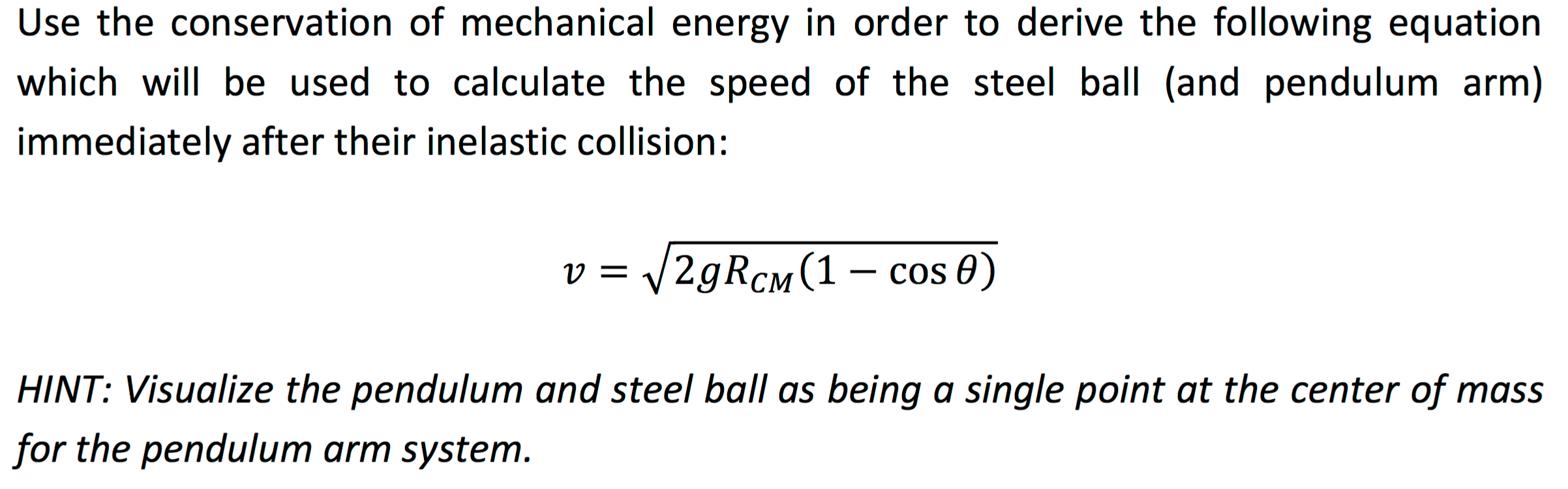 Conservation Of Mechanical Energy Equation