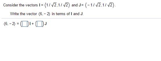 Solved Consider the vectors I