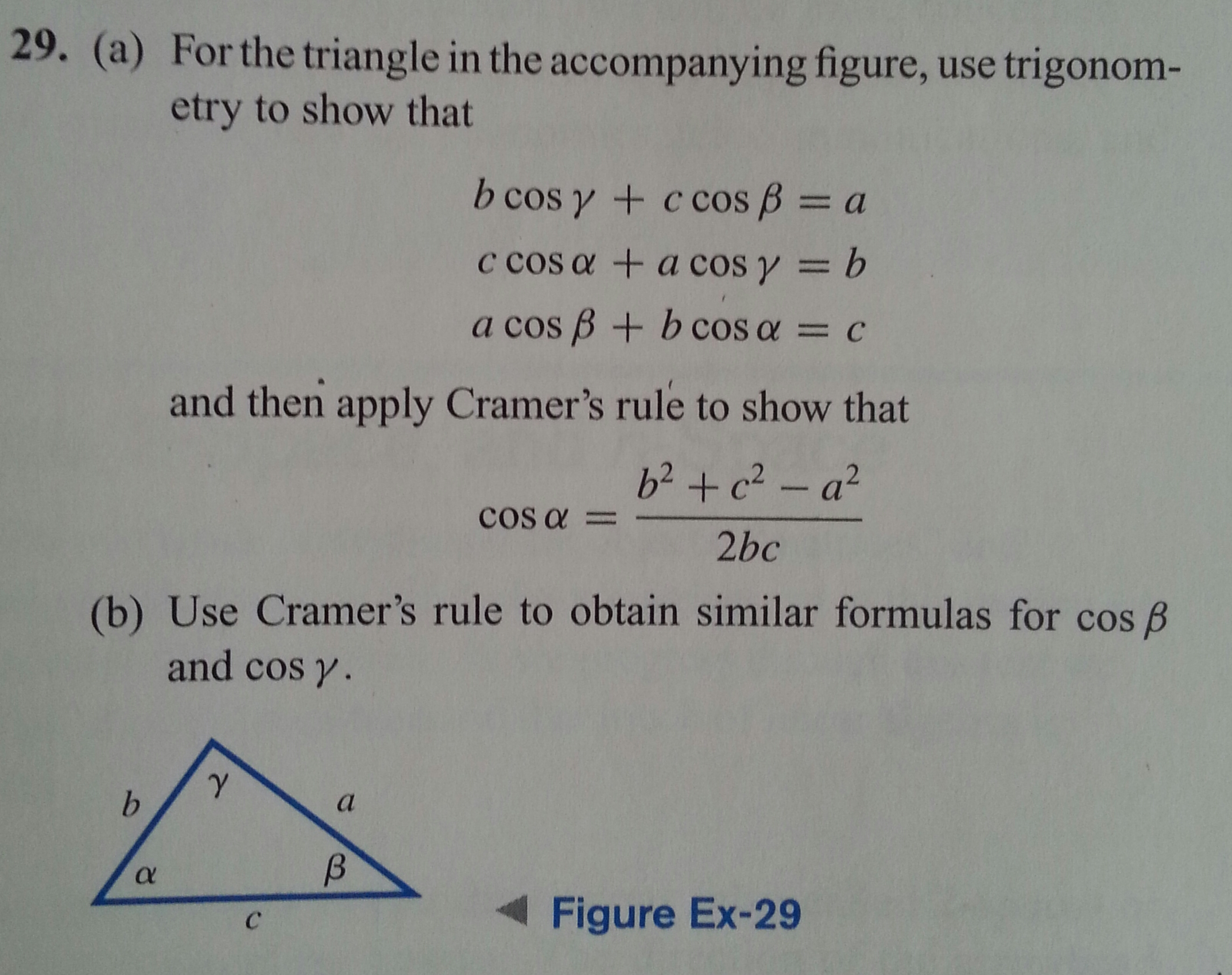 Solved For the triangle in the figure, use