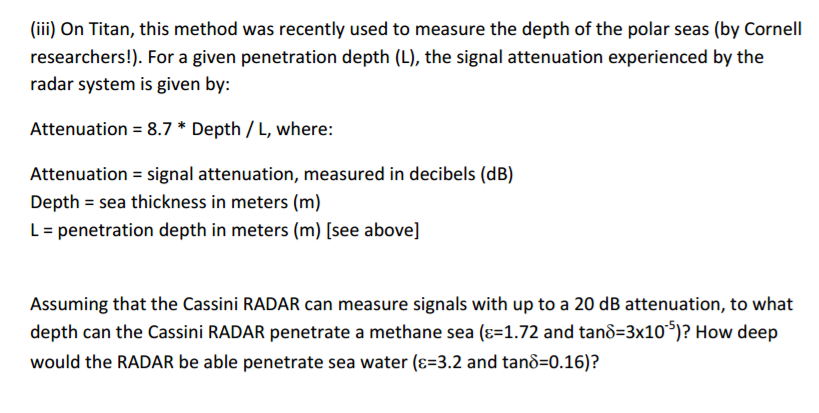 Solved (b) RADARs Also Have The Ability To Penetrate Or | Chegg.com