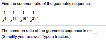common ratio geometric sequence formula