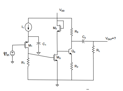 Solved Determine the small signal voltage gain in terms of | Chegg.com