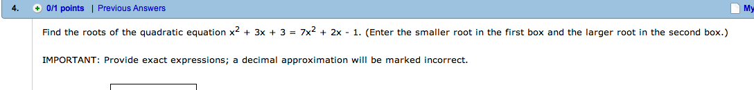 Solved Find The Roots Of The Quadratic Equation X2 3x 3 Chegg Solved Find The Roots Of The Quadratic Equation X2 3x 3 Chegg
