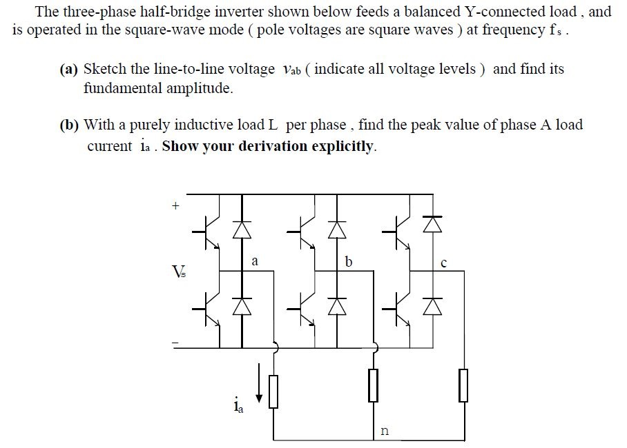 3 Phase Bridge Inverter Circuit Diagram