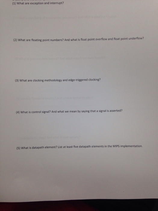 Solved What are exception and interrupt? What are floating