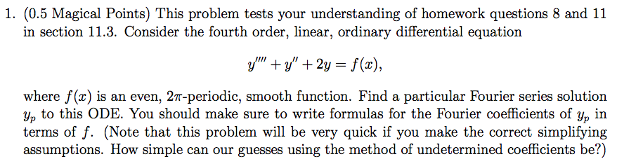 Consider The Fourth Order Linear Ordinary Chegg