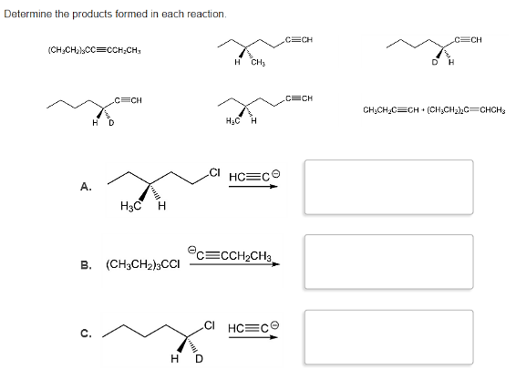 Determine The Products Formed In Each Reaction