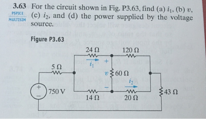 Solved For The Circuit Shown In Fig P3 63 Find A I 1 B