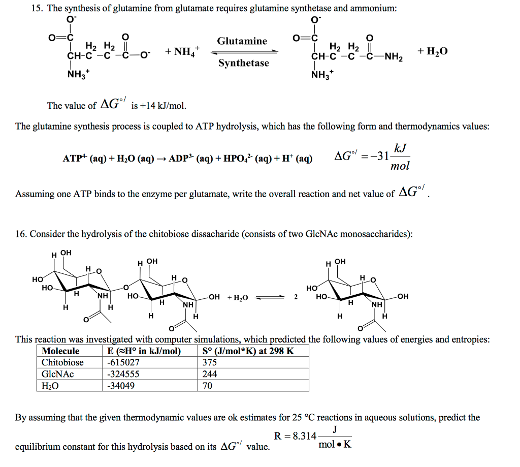 Solved The synthesis of glutamine from glutamate requires