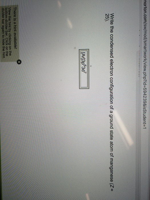 Solved Write the condensed electron configuration of a