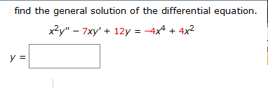 Solved Find The General Solution Of The Differential 