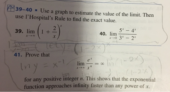 Solved Use a graph to estimate the value of the limit. Then | Chegg.com