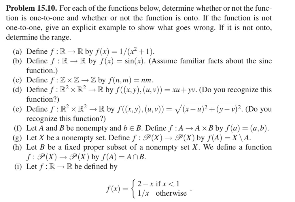 Solved Problem 15.10. For each of the functions below, | Chegg.com