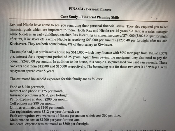 case study about personal finance