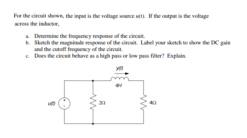 Solved For the circuit shown, the input is the voltage | Chegg.com