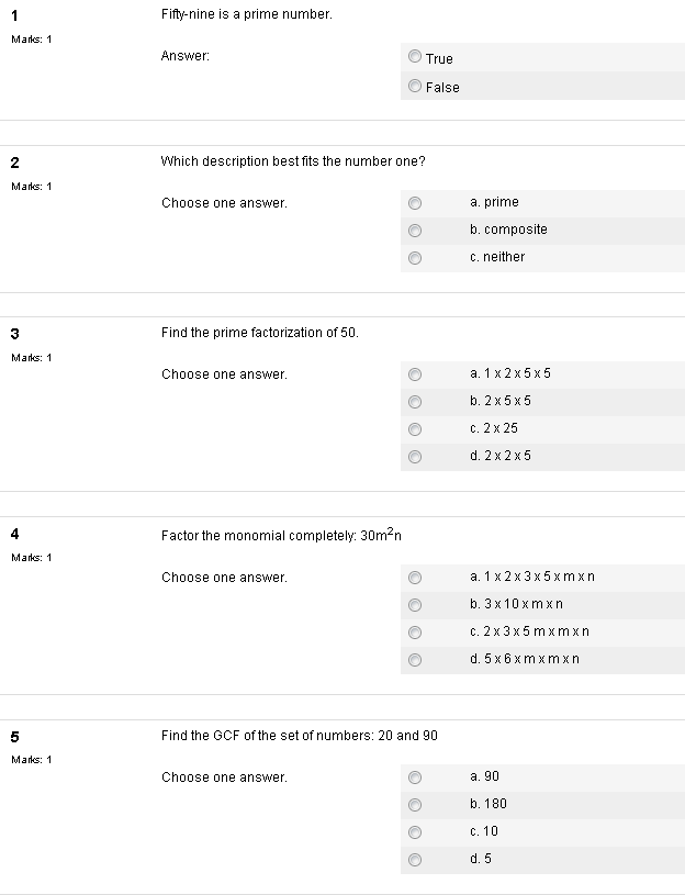 THE NUMBER 9 IS A PRIME NUMBER TRUE OR FALSE visual data 8