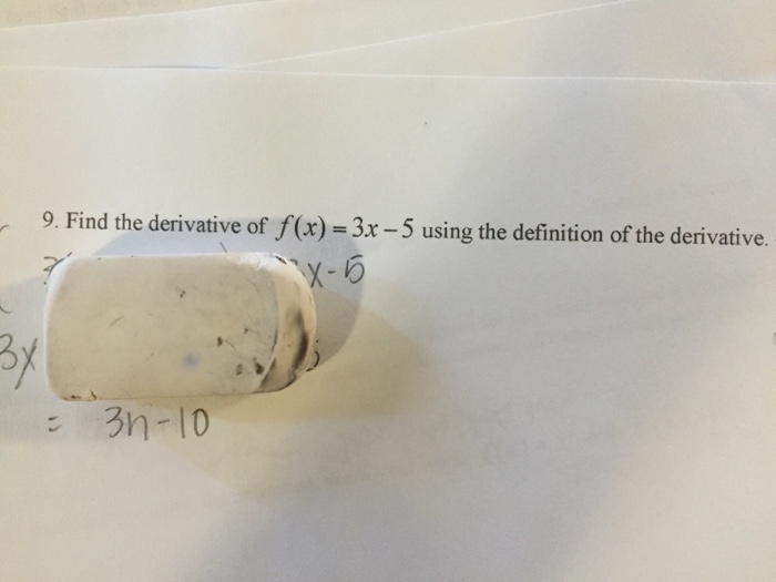 how to find the derivative of 5x 3
