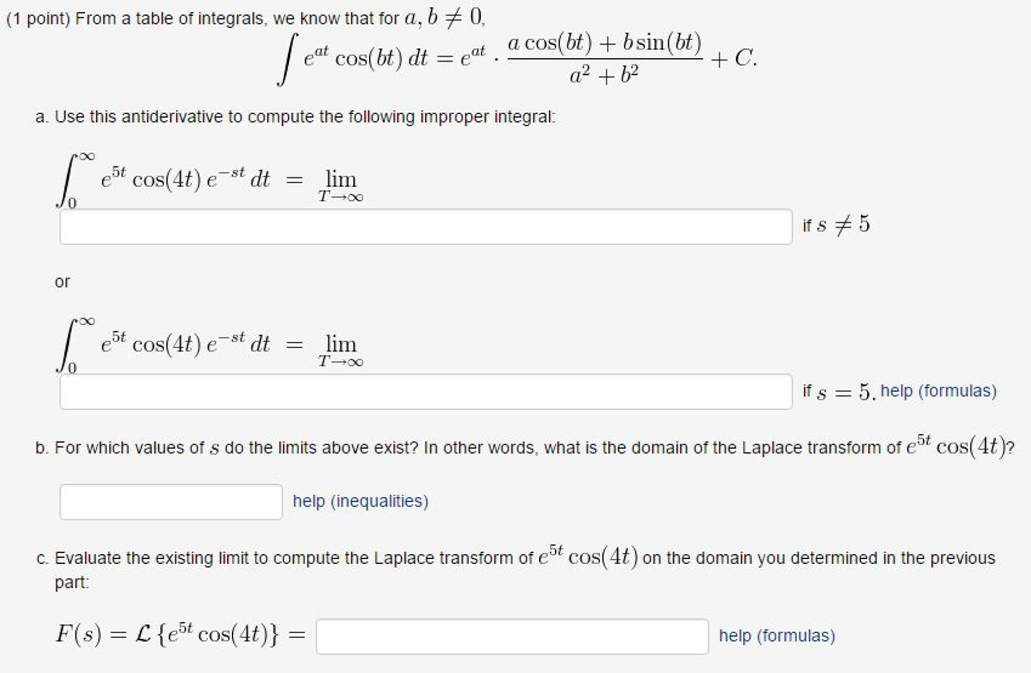 Solved From A Table Of Integrals, We Know That For A, B | Chegg.com