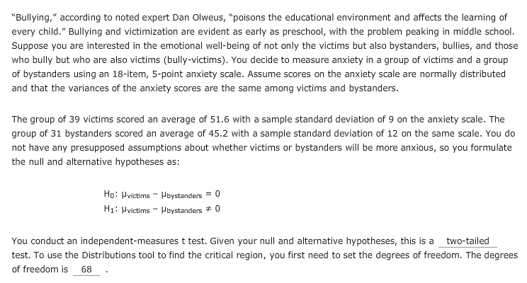 hypothesis in bullying