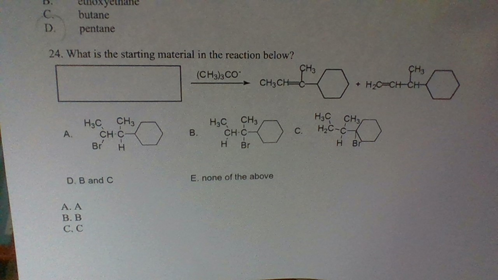 Solved What is the starting material in the reaction below?