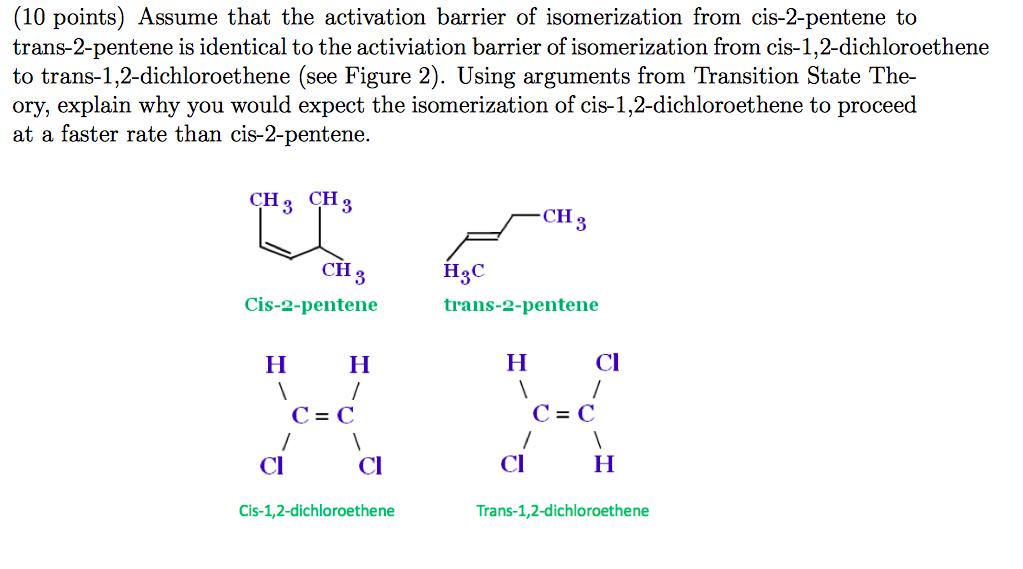 Solved (10 points) Assume that the activation barrier of | Chegg.com